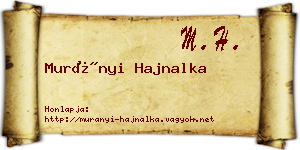 Murányi Hajnalka névjegykártya