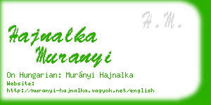 hajnalka muranyi business card
