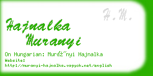 hajnalka muranyi business card